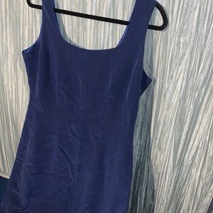 Women’s silk navy blue dress